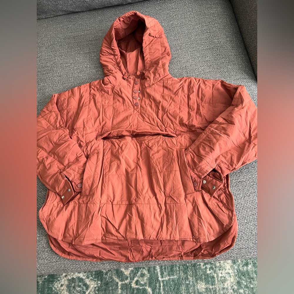 Women's Puffer Pullover Jacket - Rust Brown - image 4